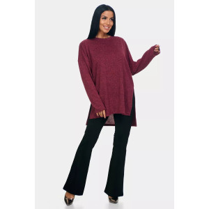 Джемпер женский "Ева" ангора-софт (р-ры: 46-72) бордовый Джемпер женский "Ева" ангора-софт (р-ры: 46-72) бордовый