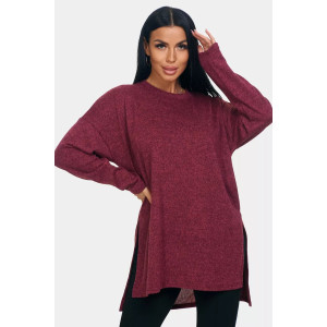 Джемпер женский "Ева" ангора-софт (р-ры: 46-72) бордовый Джемпер женский "Ева" ангора-софт (р-ры: 46-72) бордовый