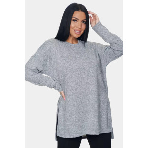 Джемпер женский "Ева" ангора-софт (р-ры: 46-72) серый Джемпер женский "Ева" ангора-софт (р-ры: 46-72) серый
