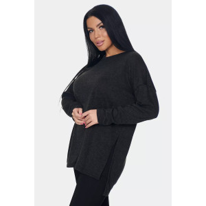 Джемпер женский "Ева" ангора-софт (р-ры: 46-72) черный Джемпер женский "Ева" ангора-софт (р-ры: 46-72) черный