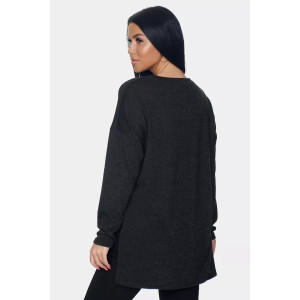 Джемпер женский "Ева" ангора-софт (р-ры: 46-72) черный Джемпер женский "Ева" ангора-софт (р-ры: 46-72) черный