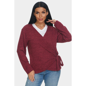 Джемпер женский "Эмма" ангора-софт (р-ры: 46-64) бордовый Джемпер женский "Эмма" ангора-софт (р-ры: 46-64) бордовый