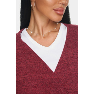 Джемпер женский "Эмма" ангора-софт (р-ры: 46-64) бордовый Джемпер женский "Эмма" ангора-софт (р-ры: 46-64) бордовый