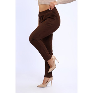 Брюки женские №32825 эко-замша (р-ры: 48-62) кофейный