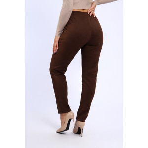 Брюки женские №32825 эко-замша (р-ры: 48-62) кофейный