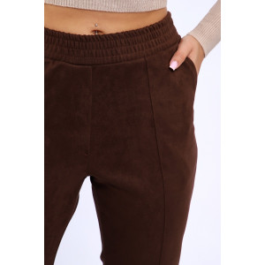 Брюки женские №32825 эко-замша (р-ры: 48-62) кофейный