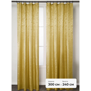 Шторы жаккард №5730 бежевый (последний размер) 2 шт.
