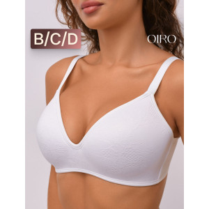 Бюстгальтер женский OIRO без косточек 1317007 Snowdrop белый (последний размер) 90D Бюстгальтер женский OIRO без косточек 1317007 Snowdrop белый (последний размер) 90D