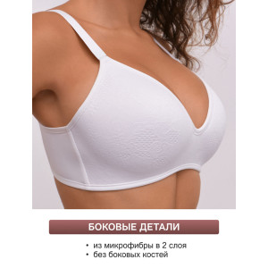 Бюстгальтер женский OIRO без косточек 1317007 Snowdrop белый (последний размер) 90D Бюстгальтер женский OIRO без косточек 1317007 Snowdrop белый (последний размер) 90D