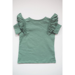 Футболка детская "Фея" кулирка с лайкрой (последний размер) зеленый 134 Футболка детская "Фея" кулирка с лайкрой (последний размер) зеленый 134