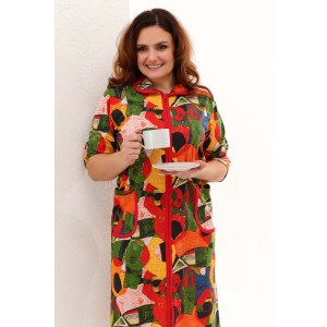 Халат женский №53519 кулирка (последний размер) абстракция 74 Халат женский №53519 кулирка (последний размер) абстракция 74