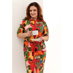 Халат женский №53519 кулирка (последний размер) абстракция 74 Халат женский №53519 кулирка (последний размер) абстракция 74