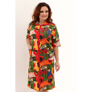 Халат женский №53519 кулирка (последний размер) абстракция 74 Халат женский №53519 кулирка (последний размер) абстракция 74