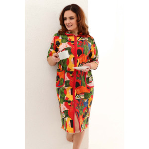 Халат женский №53519 кулирка (последний размер) абстракция 74 Халат женский №53519 кулирка (последний размер) абстракция 74