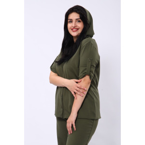 Костюм двойка женский №31834 академик (последний размер) хаки 60 Костюм двойка женский №31834 академик (последний размер) хаки 60