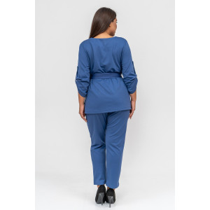 Костюм двойка женский №31852 барби (последний размер) синий 52,54,56 Костюм двойка женский №31852 барби (последний размер) синий 52,54,56