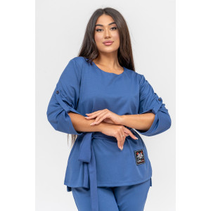 Костюм двойка женский №31852 барби (последний размер) синий 52,54,56 Костюм двойка женский №31852 барби (последний размер) синий 52,54,56