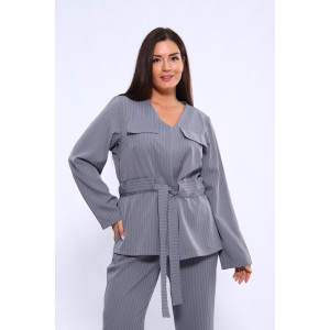 Костюм двойка женский №31853 костюмная ткань (последний размер) серый 50,56,58,60