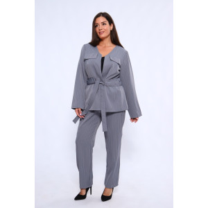 Костюм двойка женский №31853 костюмная ткань (последний размер) серый 50,56,58,60