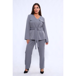 Костюм двойка женский №31853 костюмная ткань (последний размер) серый 50,56,58,60