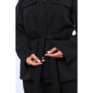 Костюм двойка женский №31853 костюмная ткань (последний размер) черный 56,58,60