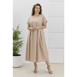 Платье женское "Скарлет" плательная ткань (р-ры: 48-58) бежевый