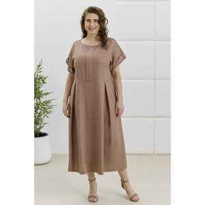 Платье женское "Скарлет" плательная ткань (р-ры: 48-58) коричневый