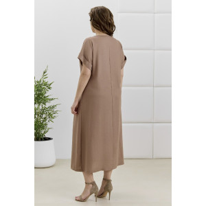 Платье женское "Скарлет" плательная ткань (р-ры: 48-58) коричневый