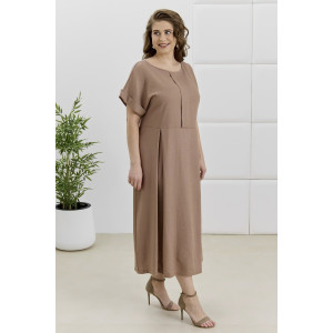 Платье женское "Скарлет" плательная ткань (р-ры: 48-58) коричневый