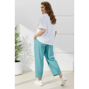 Брюки женские "Габриэлла" плательная ткань (р-ры: 48-58) бирюзовый