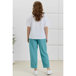 Брюки женские "Габриэлла" плательная ткань (р-ры: 48-58) бирюзовый