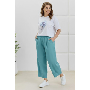 Брюки женские "Габриэлла" плательная ткань (р-ры: 48-58) бирюзовый