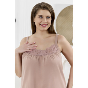 Сорочка женская "Забвение-1" кулирка (р-ры: 48-58) бежевый