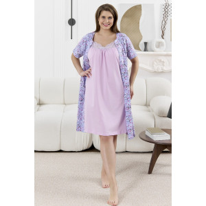 Сорочка женская "Забвение-1" кулирка (р-ры: 48-58) сиреневый