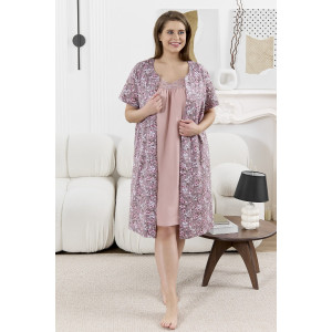 Сорочка женская "Забвение-1" кулирка (р-ры: 48-58) капучино