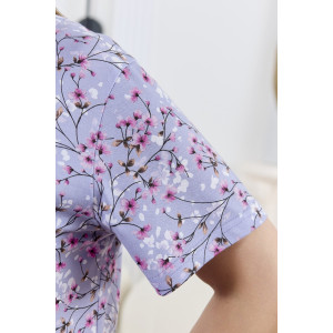 Халат женский "Забвение-2" кулирка (р-ры: 48-58) сиреневый