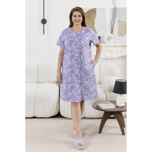 Халат женский "Забвение-2" кулирка (р-ры: 48-58) сиреневый