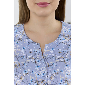 Халат женский "Забвение-2" кулирка (р-ры: 48-58) голубой