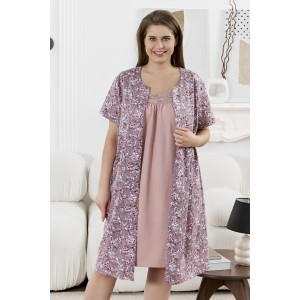 Халат женский "Забвение-2" кулирка (р-ры: 48-58) капучино