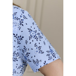 Сорочка женская "Мадера-3" кулирка (р-ры: 50-64) голубой