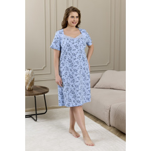 Сорочка женская "Мадера-3" кулирка (р-ры: 50-64) голубой