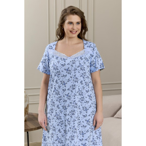 Сорочка женская "Мадера-3" кулирка (р-ры: 50-64) голубой