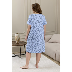 Сорочка женская "Мадера-3" кулирка (р-ры: 50-64) голубой