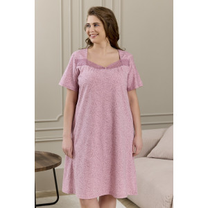 Сорочка женская "Мадера-3" кулирка (р-ры: 50-64) сухая роза