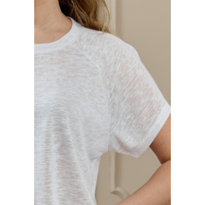 Футболка женская "Лоран" деворе (р-ры: 44-58) белый