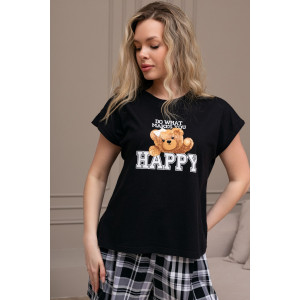 Костюм двойка женский "Мишель-5" кулирка (р-ры: 44-54) черный