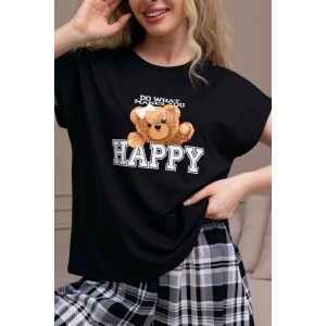 Костюм двойка женский "Мишель-5" кулирка (р-ры: 44-54) черный