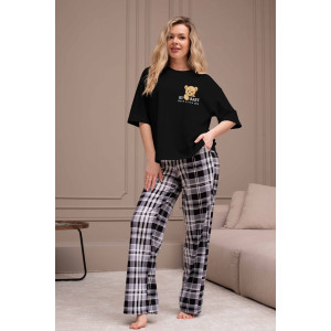 Костюм двойка женский "Мишель-4" кулирка (р-ры: 44-54) черный