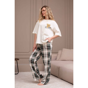 Костюм двойка женский "Мишель-4" кулирка (р-ры: 44-54) зеленый