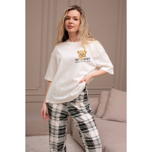 Костюм двойка женский "Мишель-4" кулирка (р-ры: 44-54) зеленый